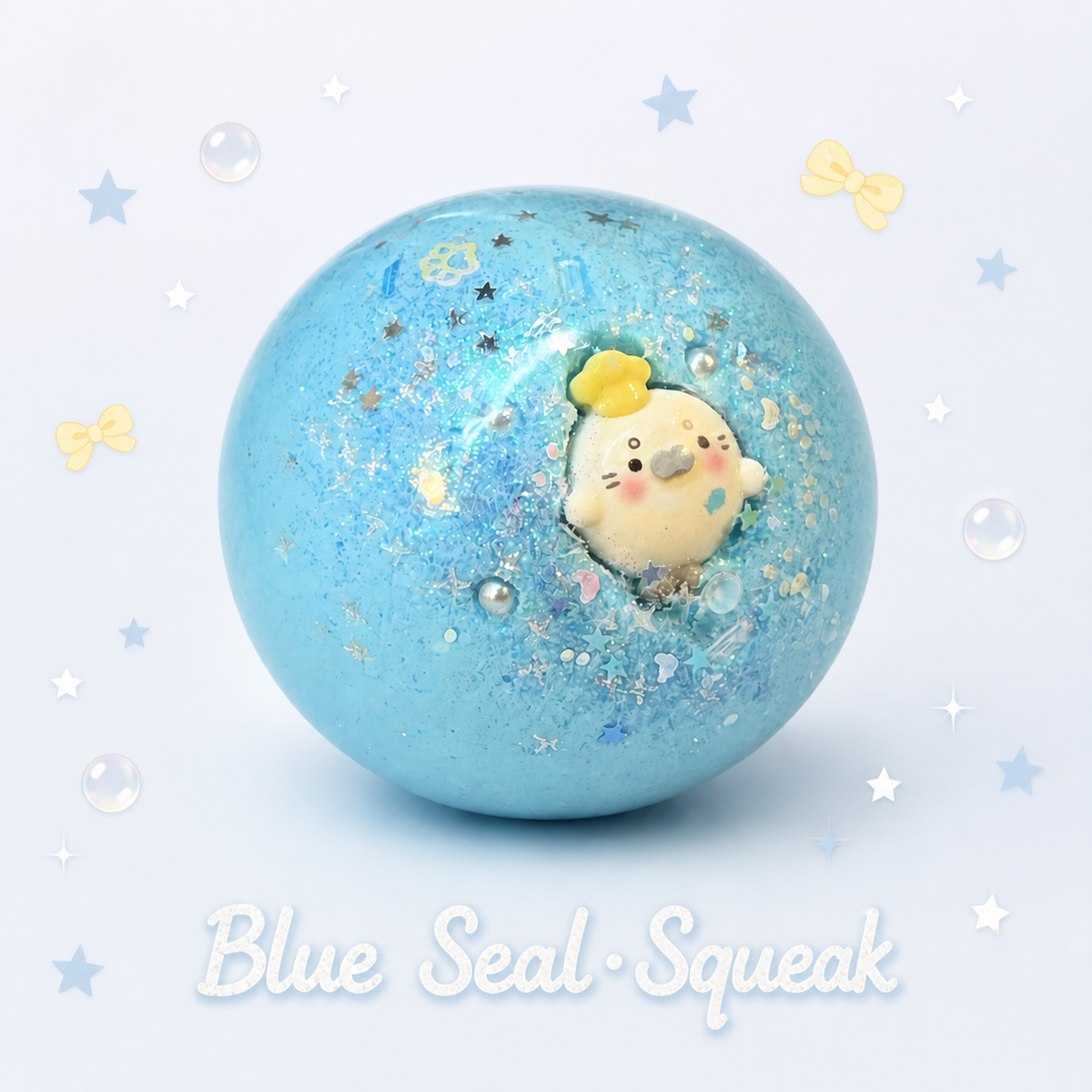 Snowy Seal Pearl Squishy